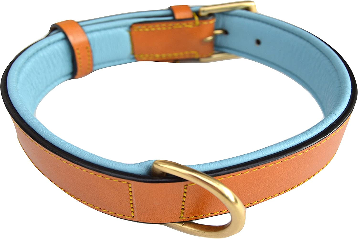 - Luxury Real Leather Padded Dog Collar