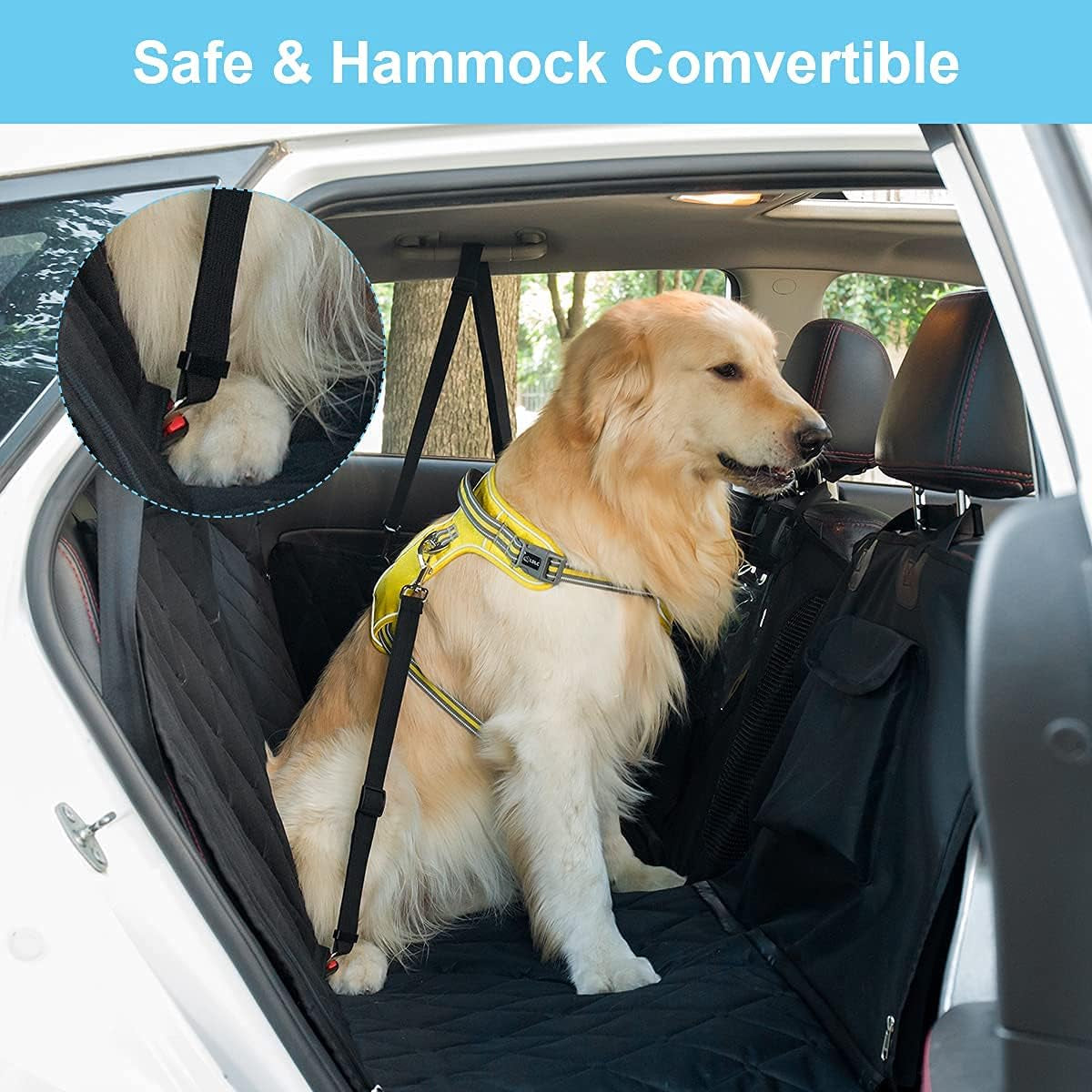 Car Dog Cover Back Seat - Pet Car Seat Covers - Dog Hammock for Car Backseat Waterproof, Dog Car Seat Cover for Back Seat with Mesh Window,Seat Cover for Dogs Durable Nonslip SUV