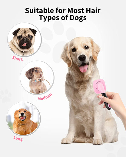 Dog Brush & Cat Brush- Slicker Pet Grooming Brush- Shedding Grooming Tools