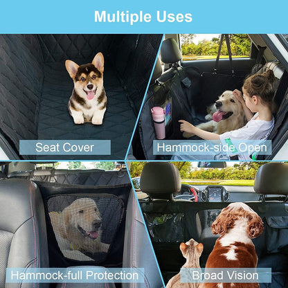 Car Dog Cover Back Seat - Pet Car Seat Covers - Dog Hammock for Car Backseat Waterproof, Dog Car Seat Cover for Back Seat with Mesh Window,Seat Cover for Dogs Durable Nonslip SUV