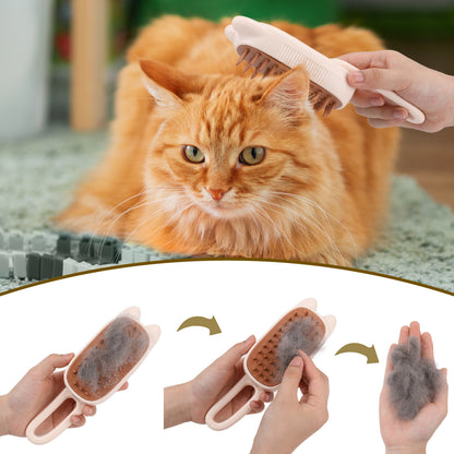 Cat Steam Brush, Cat Claw 3 in 1 Cat Brush with Steam, Cat Steam Brush for Massage, Self Cleaning Steam Cat Brush, Pet Hair Cleaning Brush Comb for Cats Dogs