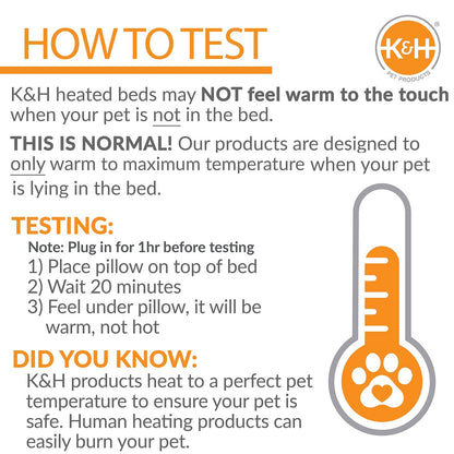 K&H Pet Products Heated Pet Bed Warmer Waterproof Pet Heating Pad