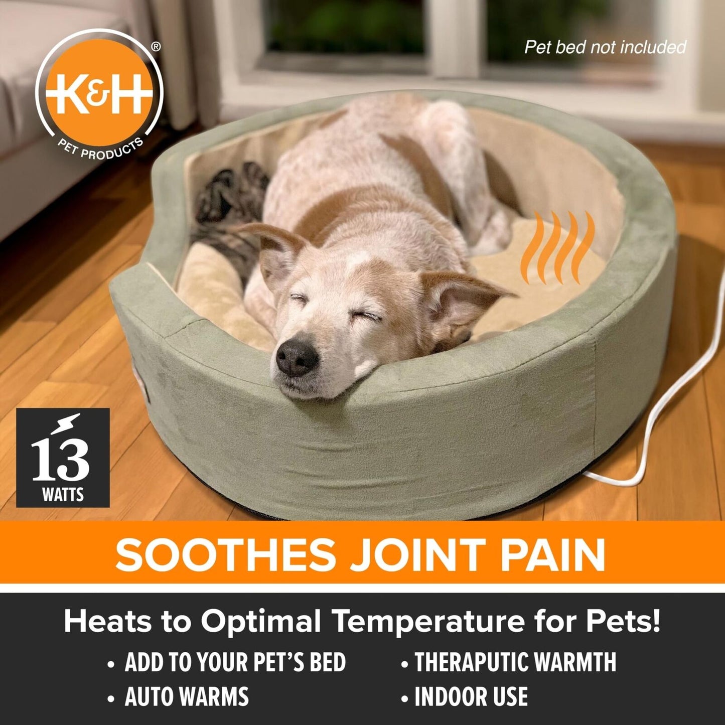 K&H Pet Products Heated Pet Bed Warmer Waterproof Pet Heating Pad