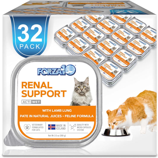 Wet Cat Food Kidney RENAL ACTIWET with Lamb 3.5Oz, Adult Cat Food Wet, Renal Support Canned Cat Food